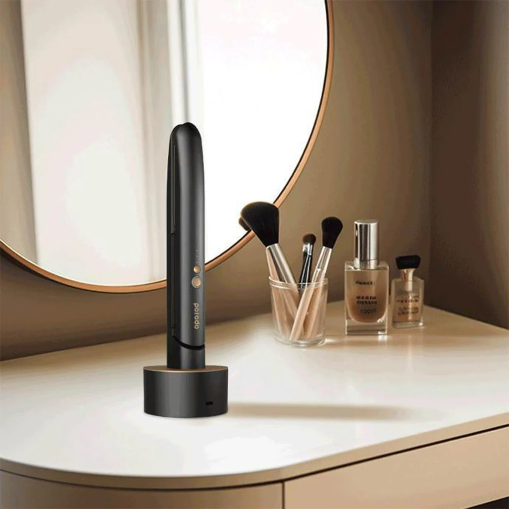 Porodo LifeStyle Wireless Rechargeable Hair Straightener - Black - Image 4