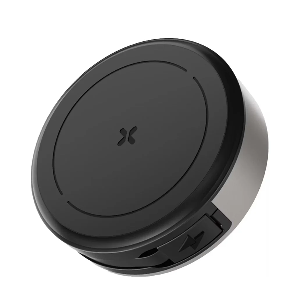Porodo Magnetic Wireless Charging Pad With Retractable Type-C Output - Black - Image 2
