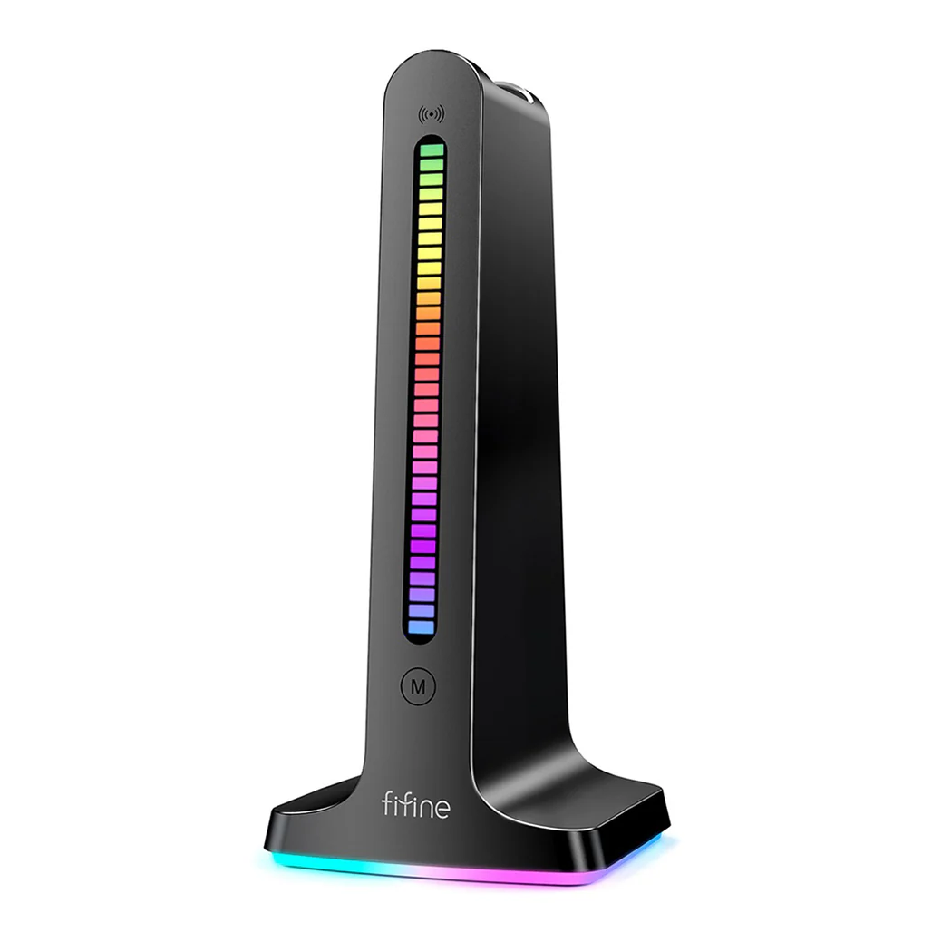 Porodo PDX528 Gaming RGB Dynamic Sound Lighting Headphone Stand with Cable Storage 300mAh - Black - Image 2