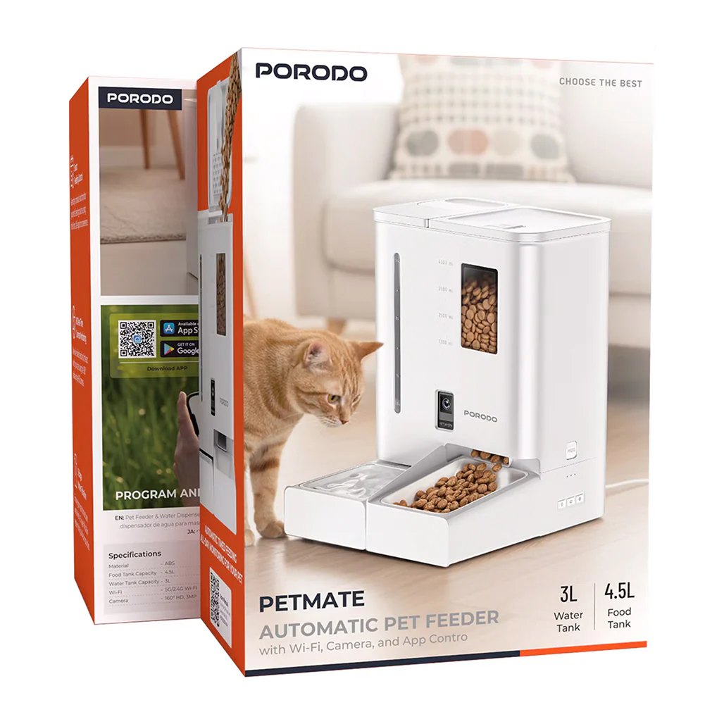 Porodo PetMate Automatic 2-in- 1 Pet Feeder and Water Dispenser - Image 3