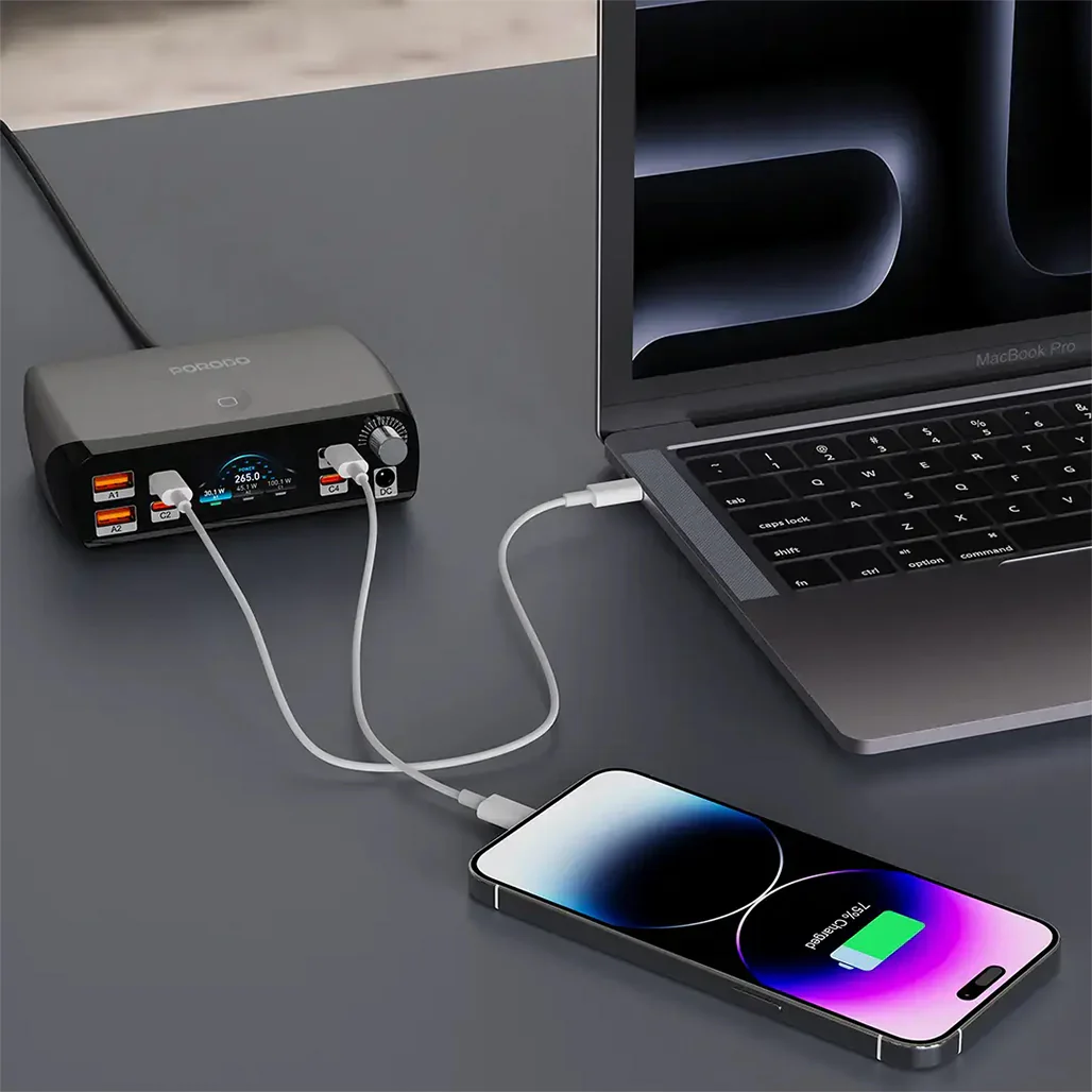 Porodo PowerGate Smart Charging Station 252W - Image 5