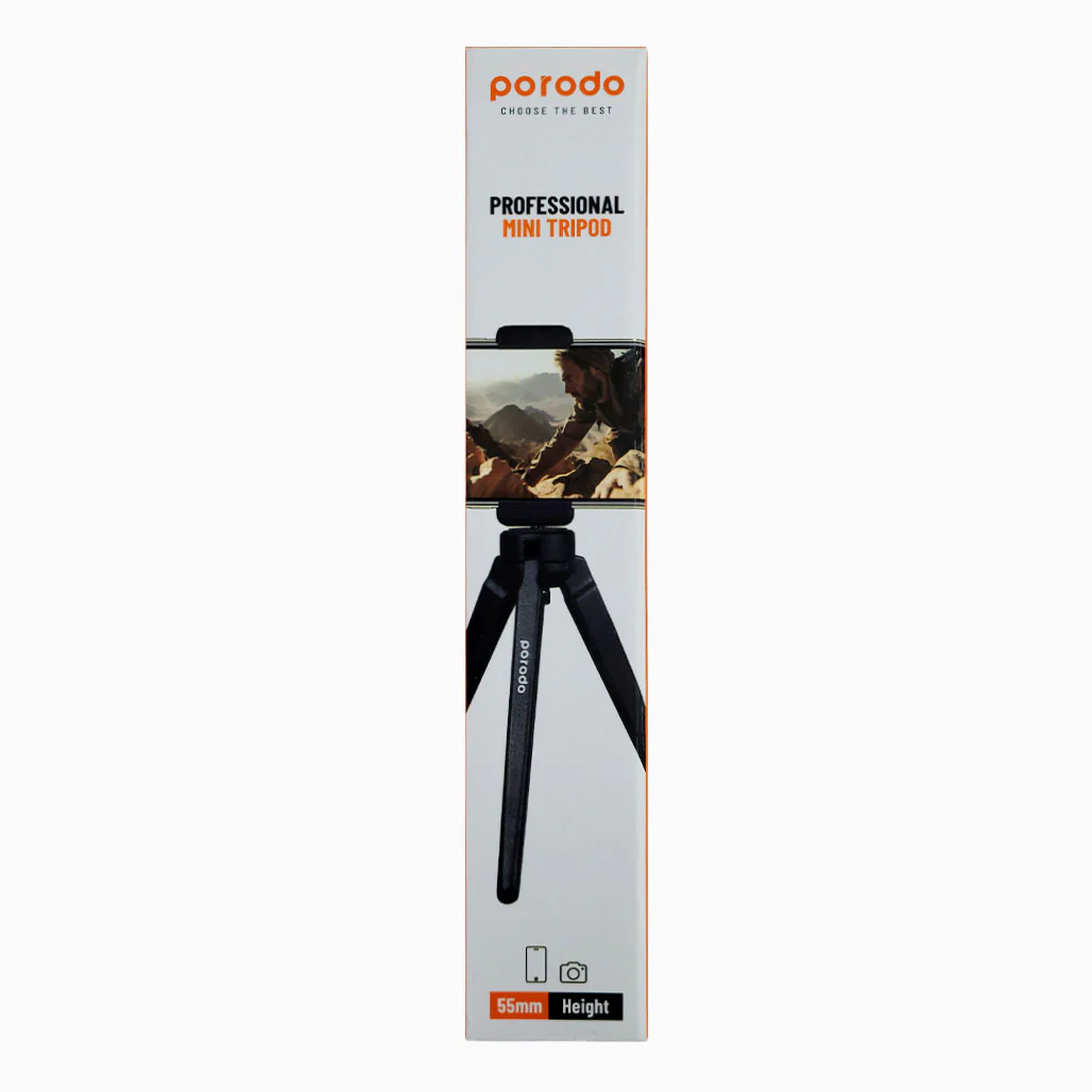 Porodo Professional Mini Tripod | PD-TRPT-BK - Image 3