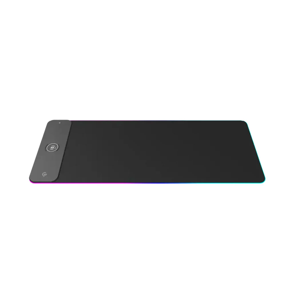 Porodo RGB Gaming Mouse Pad With 15W Fast Wireless Charger - Black - Image 2
