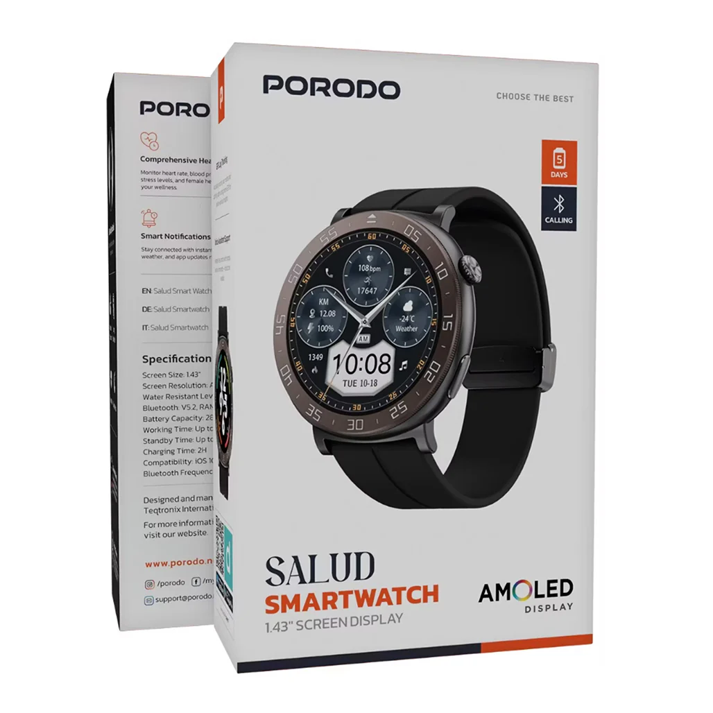 Porodo Salud Smart Watch 1.43" AMOLED Screen - Image 5