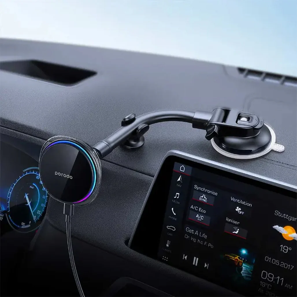 Porodo Semiconductor Cooling MagSafe Charging Mount - Black | Fast Charging & Effective Heat Dissipation - Image 3