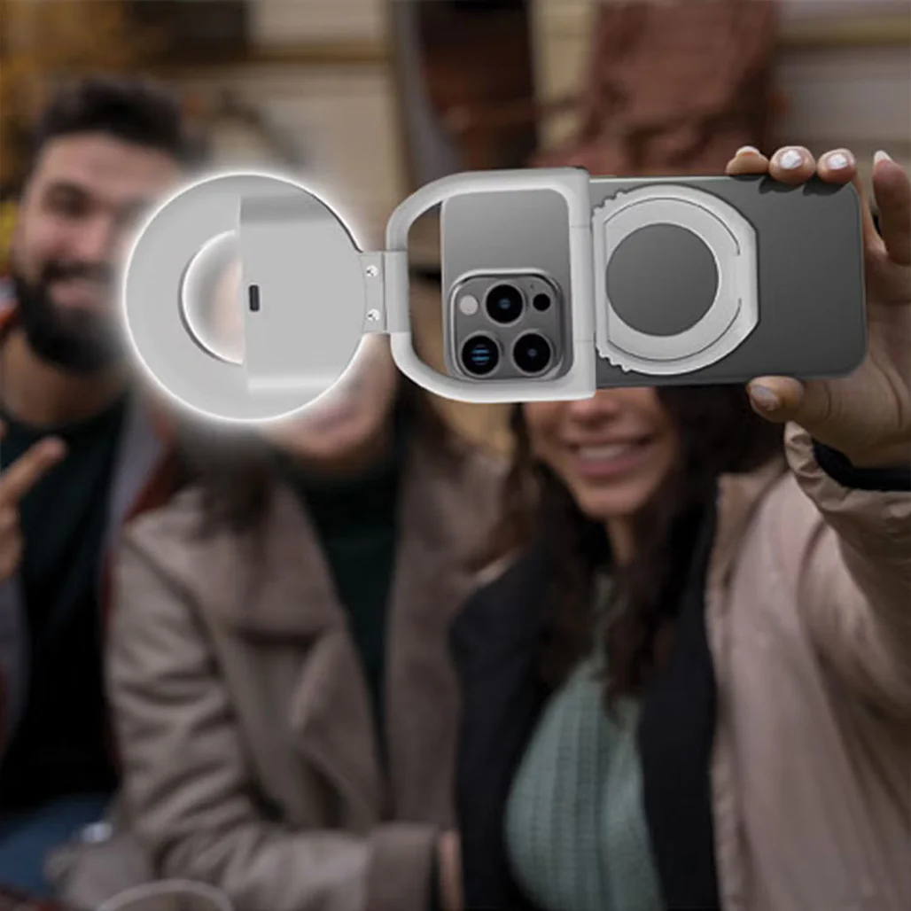 Porodo Snapbright Magnetic LED Fill Light with Adjustable Phone Mount - Image 8
