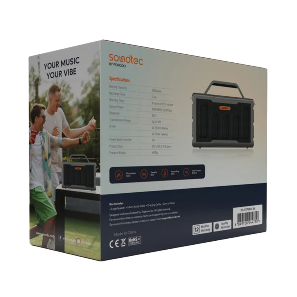 Porodo Soundtec Surge - 2.2 Channel Party Speaker - Image 4