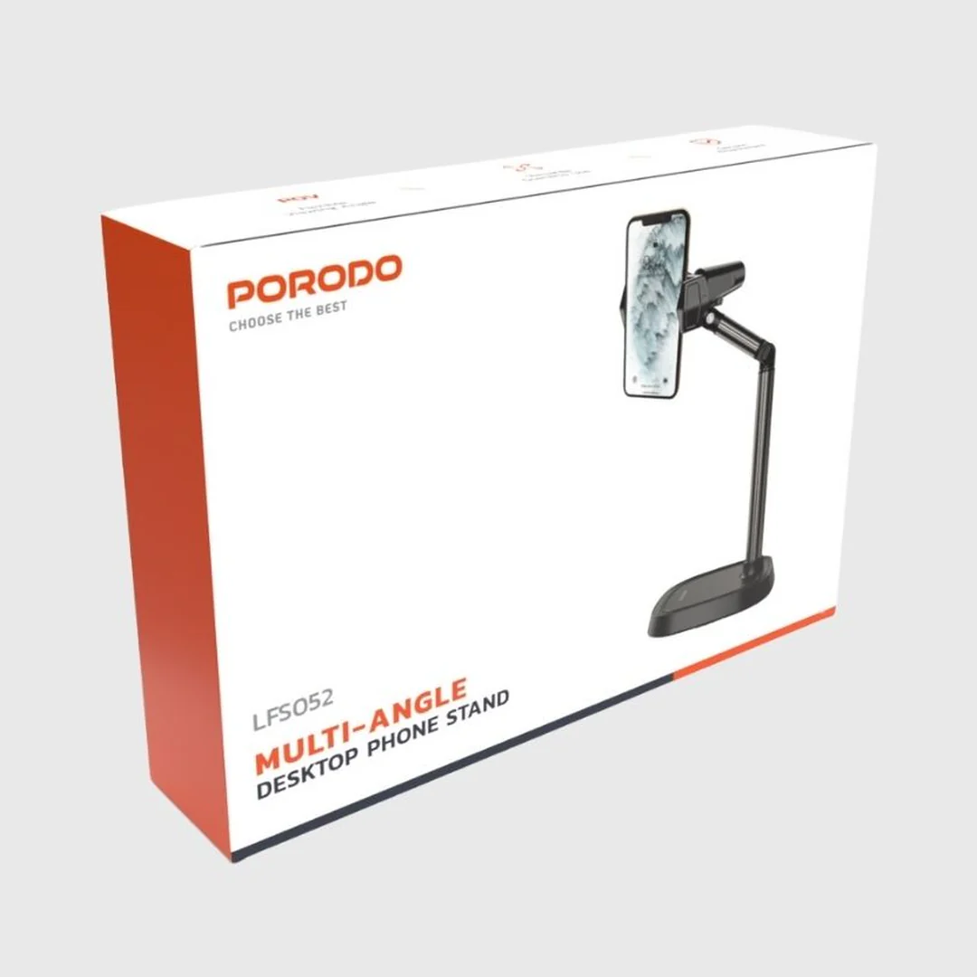 Porodo Telescopic Desktop Lazy Bracket - PD-LFST052-BK - Image 3