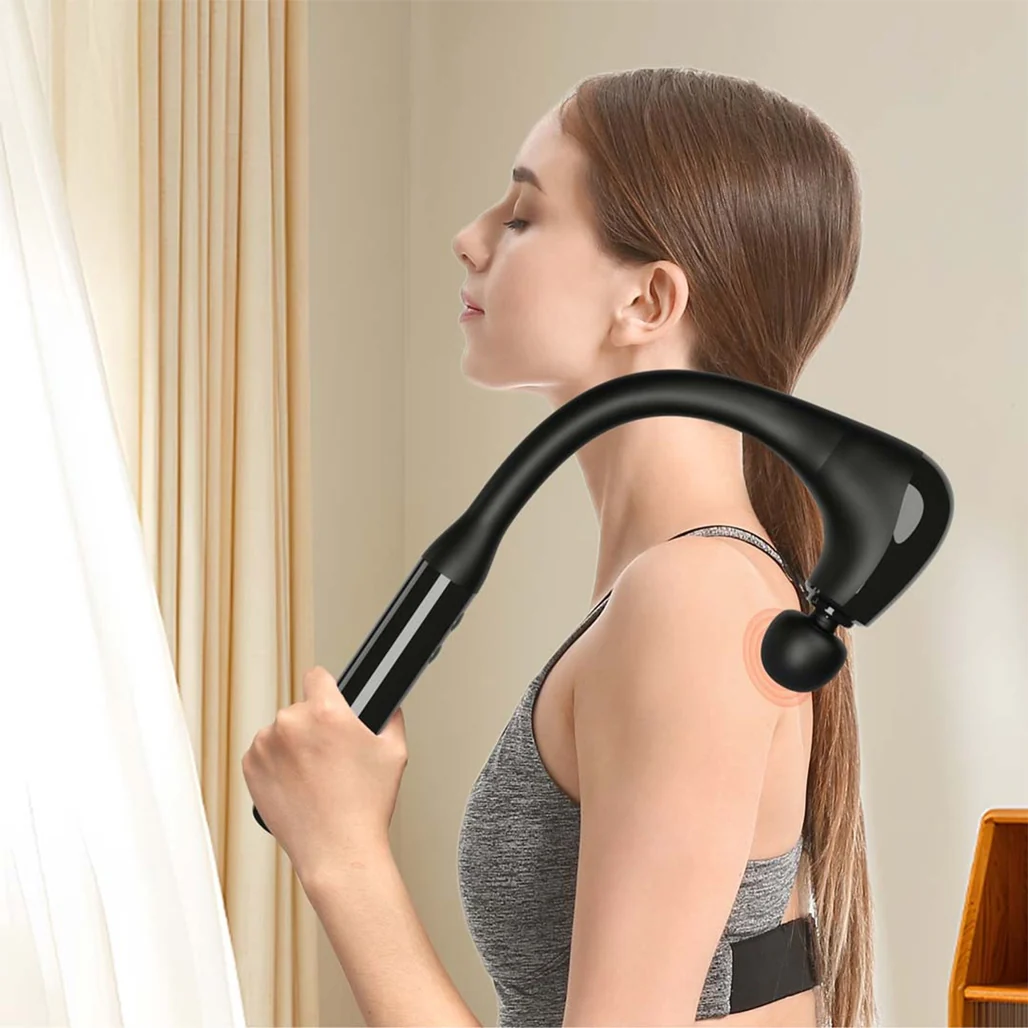 Porodo Therapist Massage Hammer - Black | Deep Tissue Massager, 5 Intensity Levels, Quiet Operation, 1500mAh Battery - Image 4