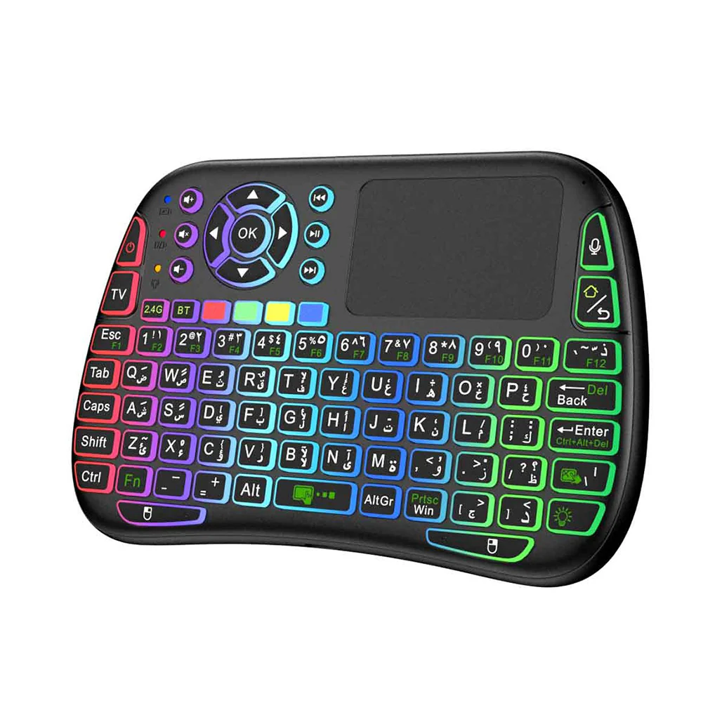 Porodo Universal Wireless Keyboard & Mouse with RGB Lighting