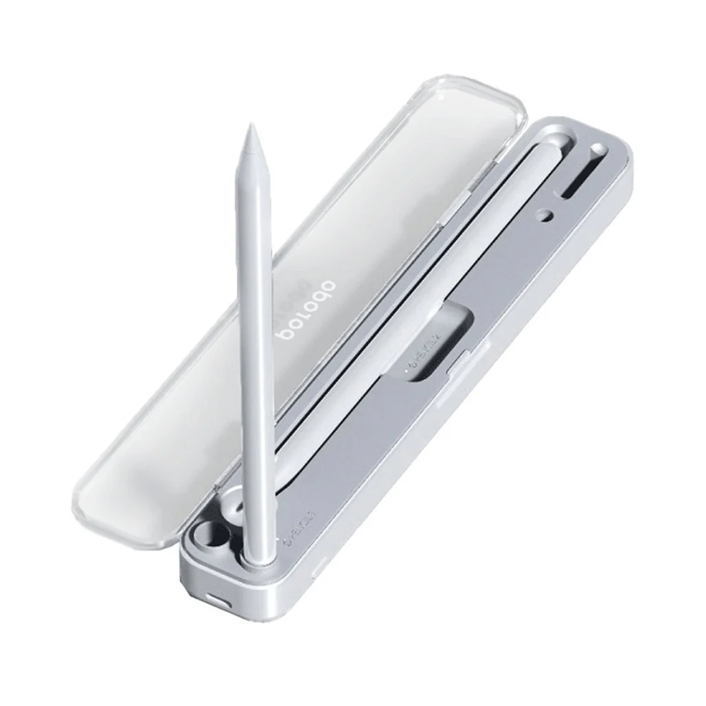 Porodo Wireless Charging & Storage Case for Apple Pencil 1 & 2 – Compact Design, LED Indicator, Pencil Tip Storage
