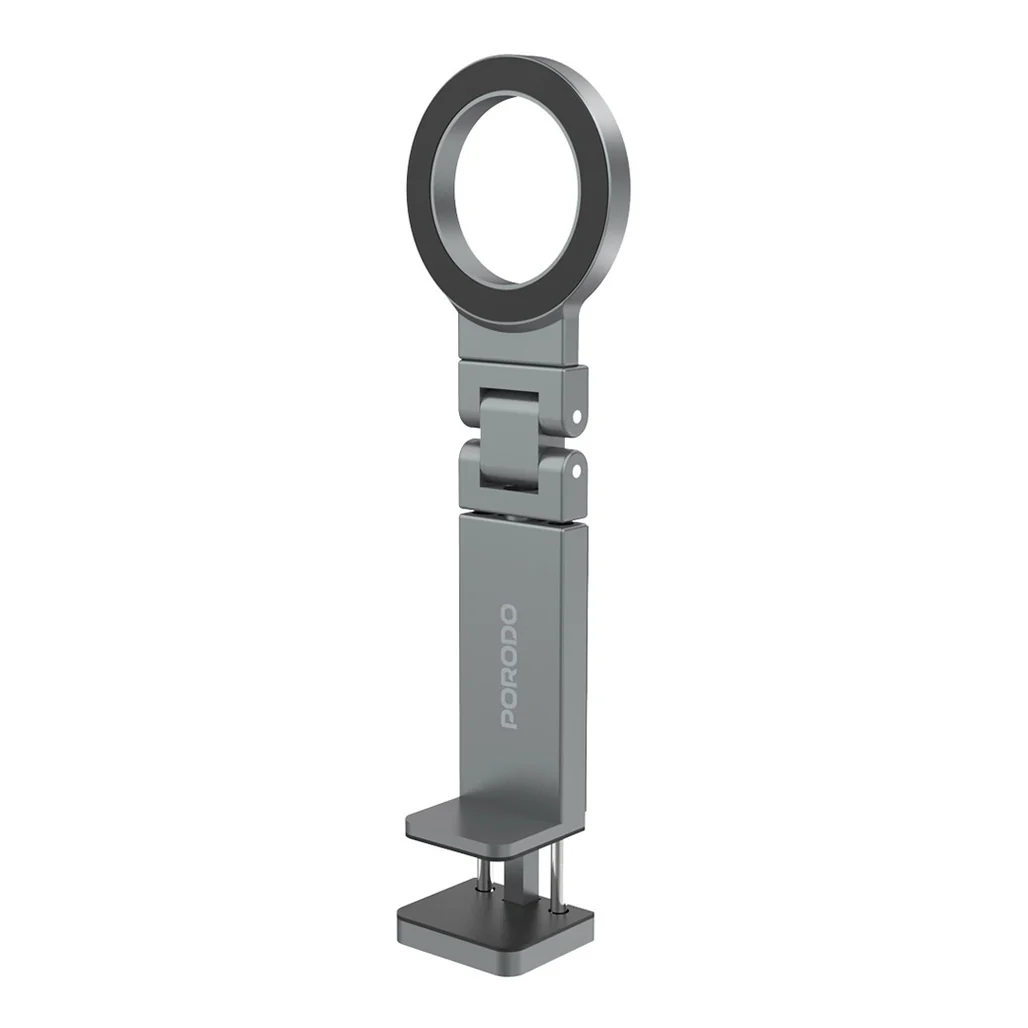 Porodo Zinc Alloy MagSafe Phone Mount - 360° Adjustable, Strong Magnetic Force - Black - Image 2