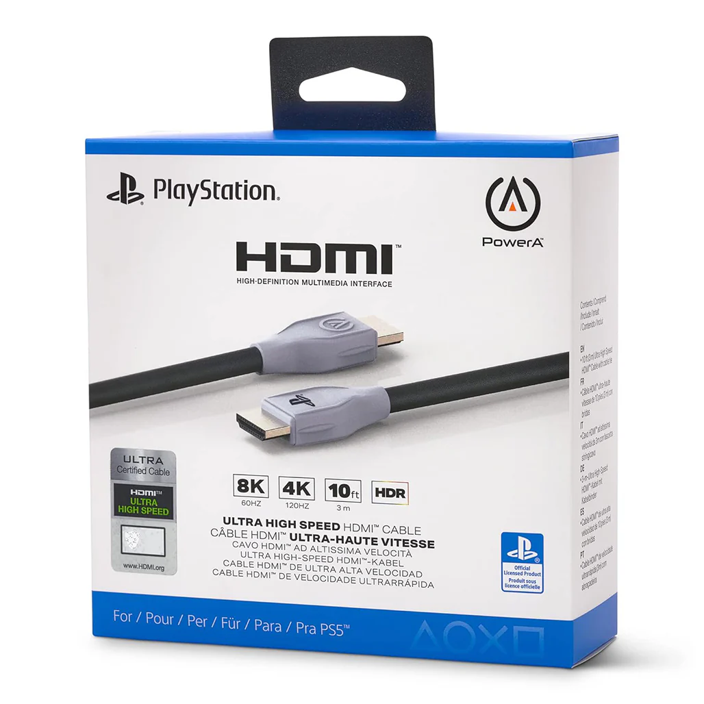 PowerA Ultra High Speed HDMI Cable for PlayStation 5 – 10 Feet, 48 Gbps, 4K@120Hz & 8K@60Hz, eARC Technology - Image 5