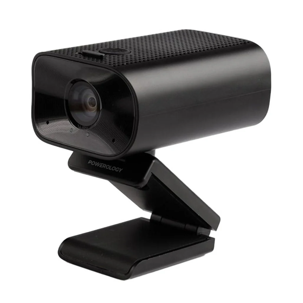 Powerology 1080P FHD Conference Webcam with Tripod, Dual MIC, and AI Noise Reduction - Image 4