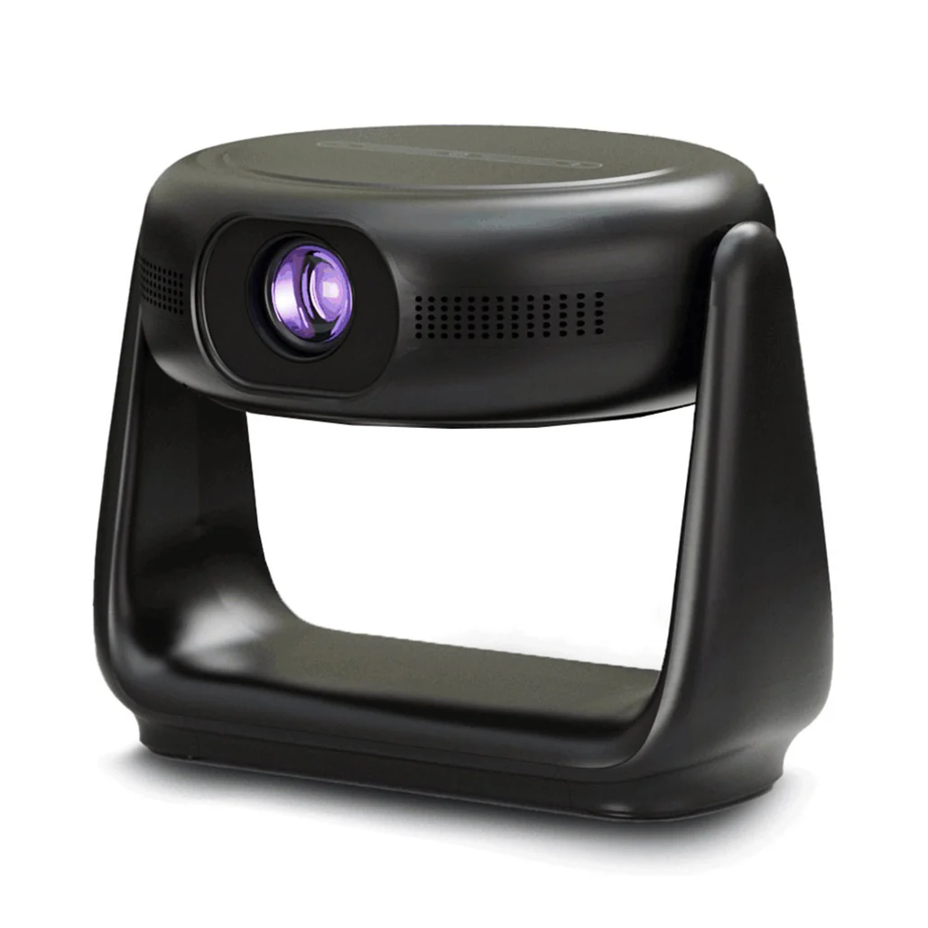 Powerology 300 ANSI Lumens FHD Portable Projector with Built-in Battery and Rotating Stand