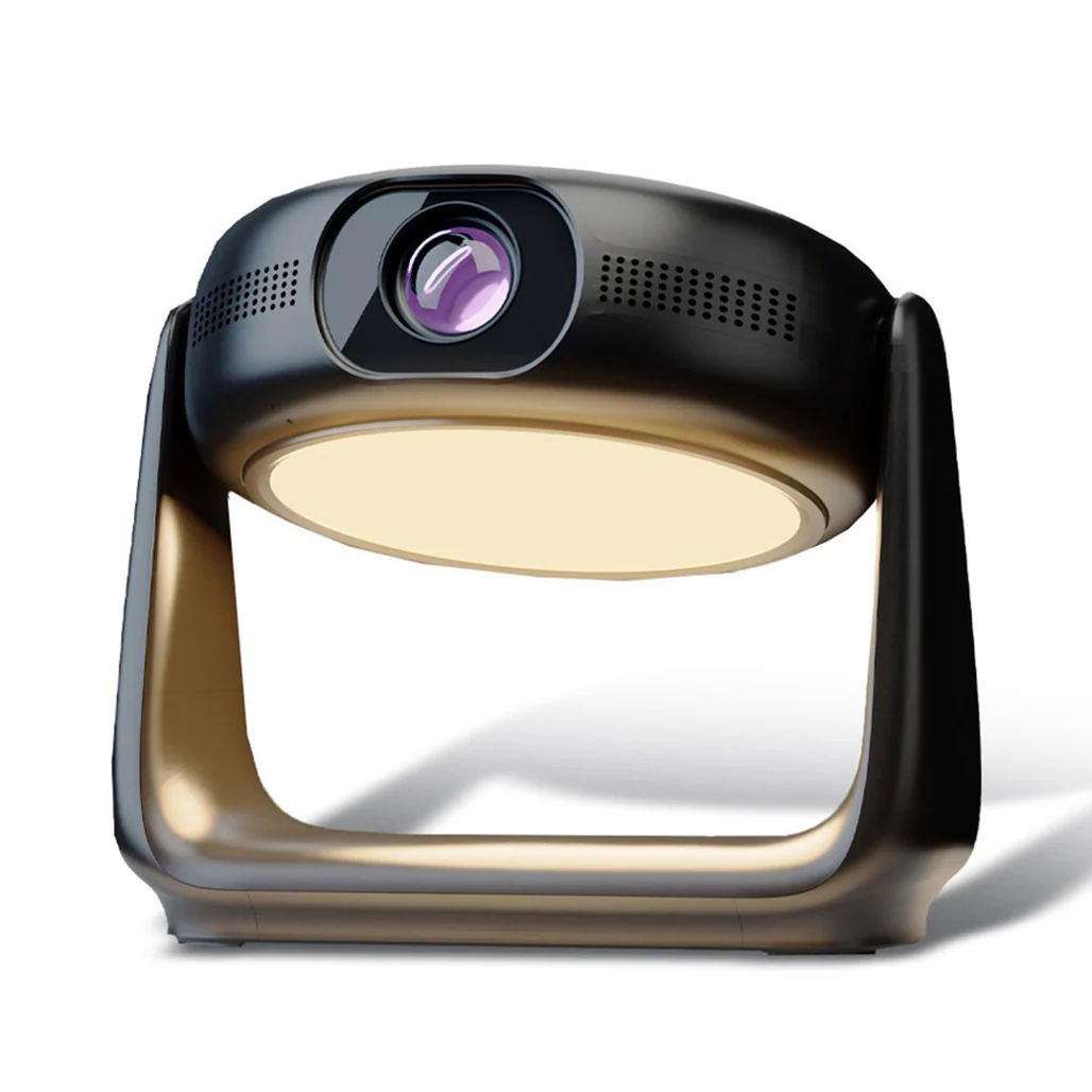 Powerology 300 ANSI Lumens FHD Portable Projector with Built-in Battery and Rotating Stand - Image 2
