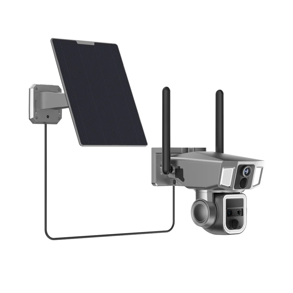 Powerology 4G/WiFi 360° Dual Lens Outdoor Camera - Black - Image 2