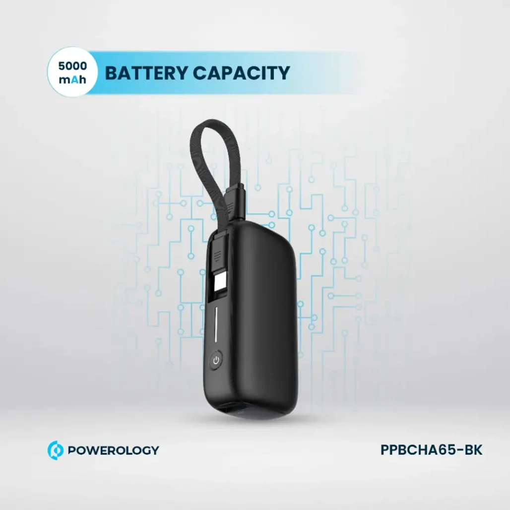 Powerology 5000mAh Power Bank - PPBCHA65-BK - Image 4