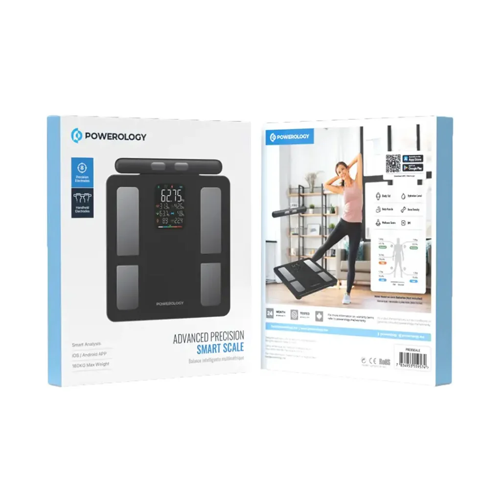 Powerology Advanced Precision Smart Scale – Black | Smart Body Composition Analyzer - Image 4