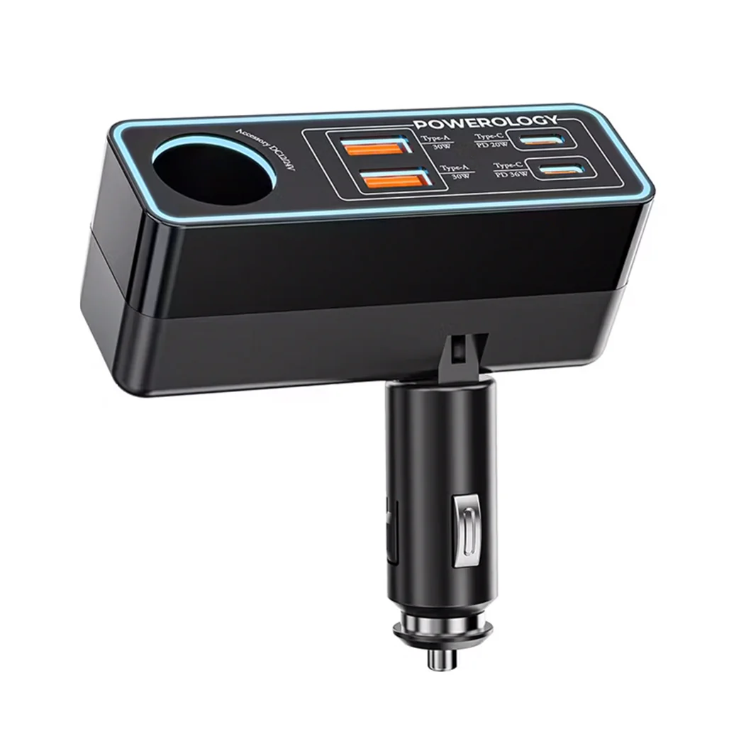Powerology Brio 125W Multi-Port Car Charger