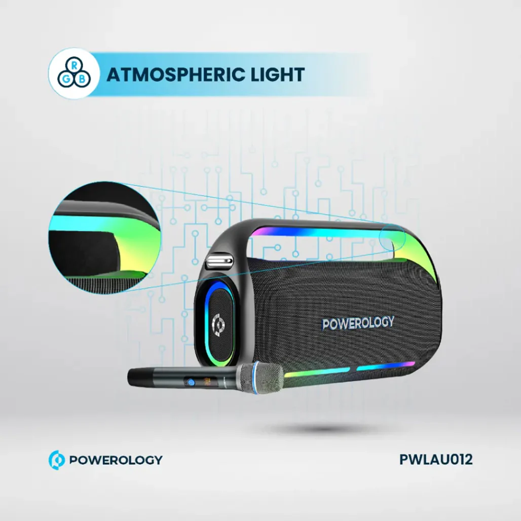 Powerology Deep Bass Party Speaker - Black - Image 14