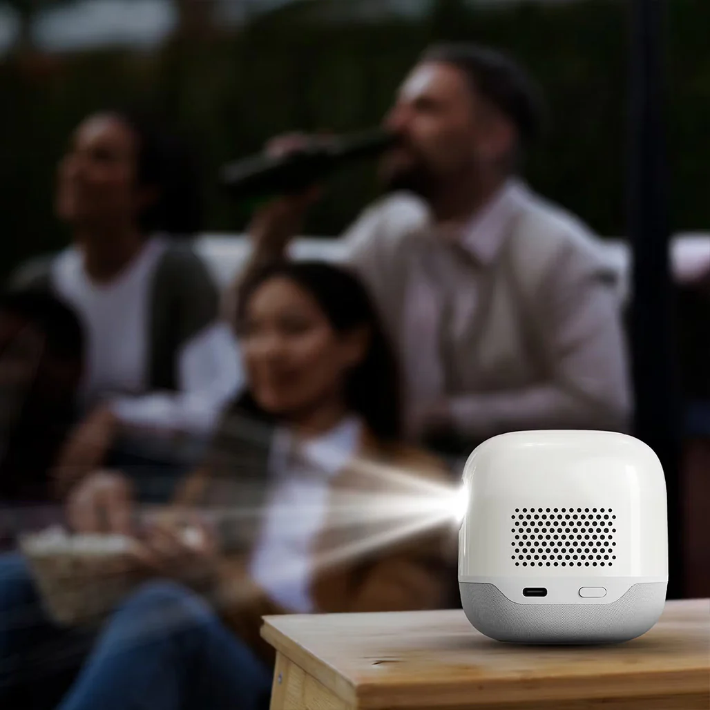 Powerology Mini Beam Portable Projector - White - Image 6