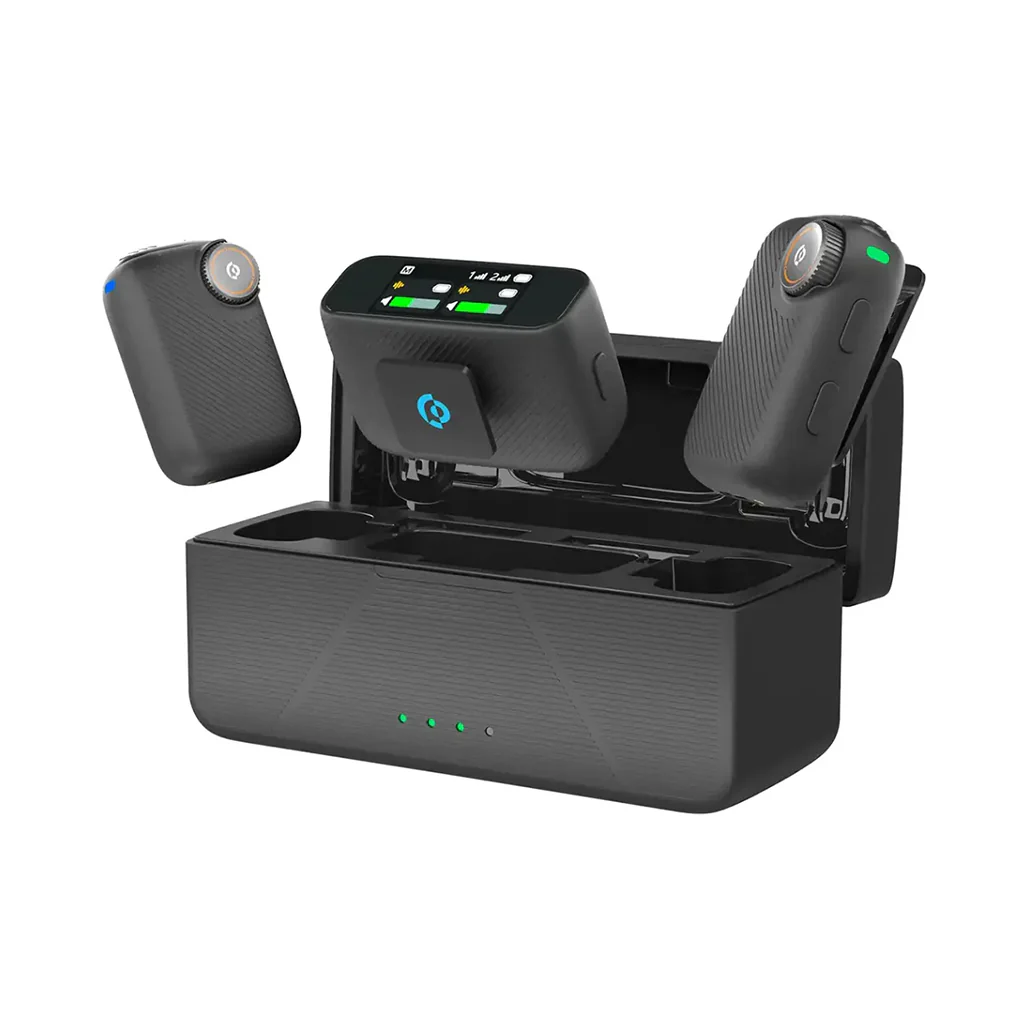 Powerology Pure Q1 AI Noise-Cancelling Wireless Microphone – Black