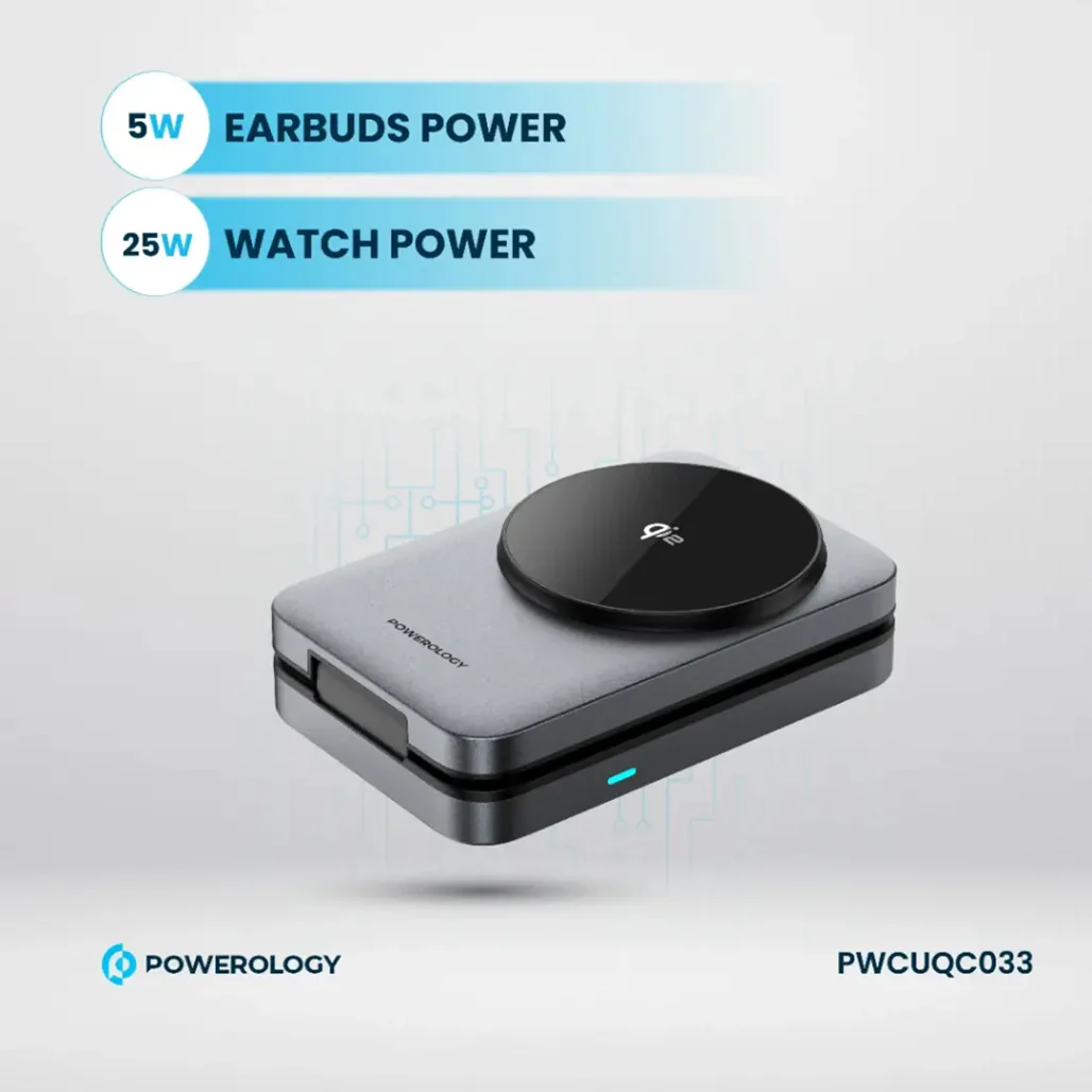 Powerology Qi2 Fast Charging Multi-Device Hub – Compact Wireless Charger for Apple Devices - Image 8