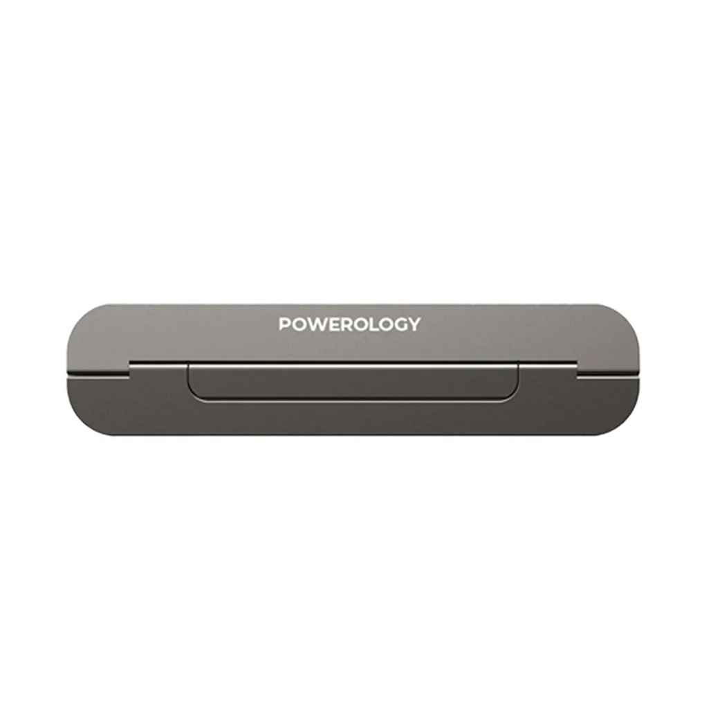 Powerology Ultra-Thin Aluminum Laptop Stand – 3mm Foldable, Lightweight & Portable for 15” Devices - Image 4