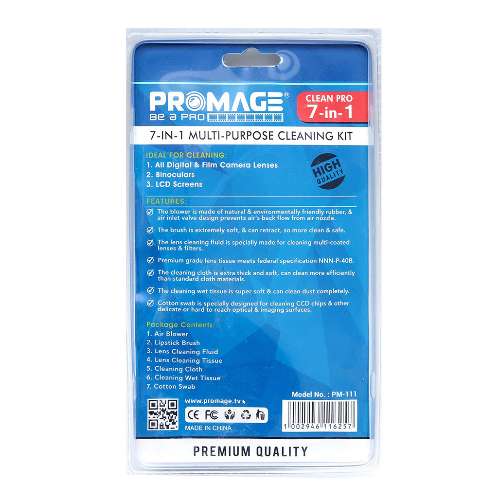 Promage 7-in-1 Lens & Camera Cleaning Kit - PM111 | Essential Maintenance for Cameras and Electronics - Image 4