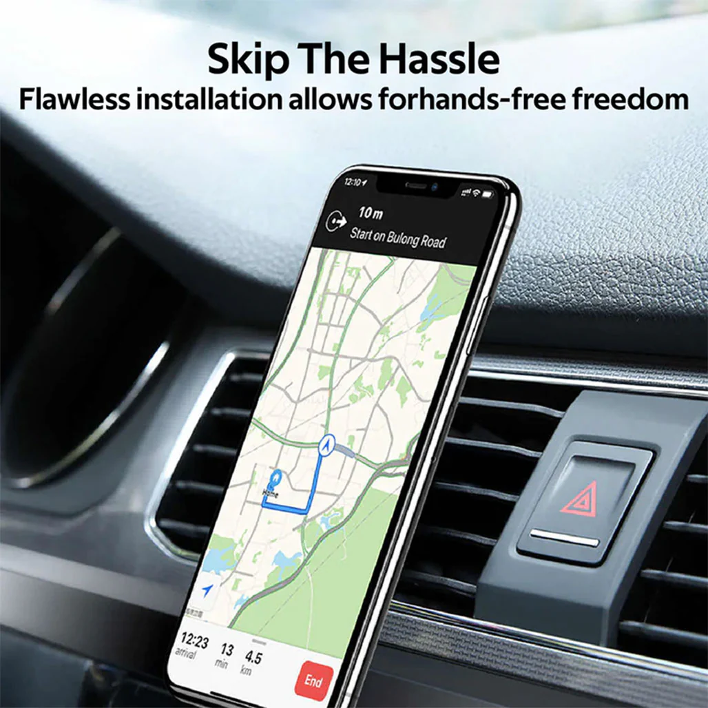 Promate AirGrip-3 360 Degree Air Vent Magnetic Holder | Secure Universal Car Mount - Black - Image 6