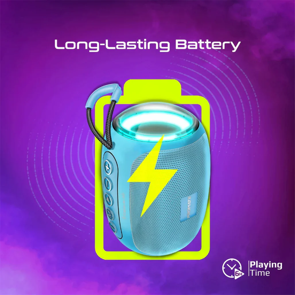 Promate Capsule-3 LumiFlux - Wireless Speaker - Blue - Image 7
