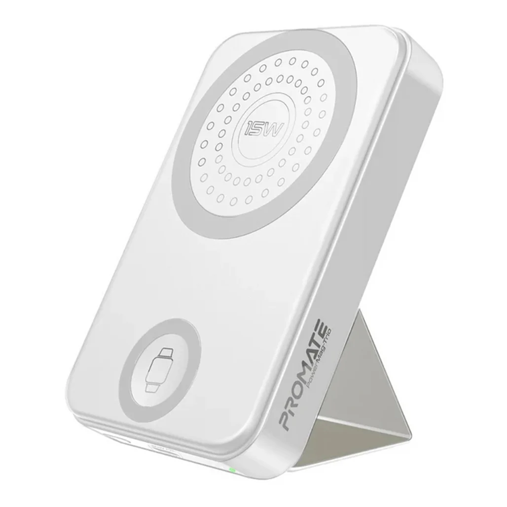 Promate PowerMag-Trio - SuperCharge MagSafe Compatible & Apple Watch Wireless Charging Power Bank