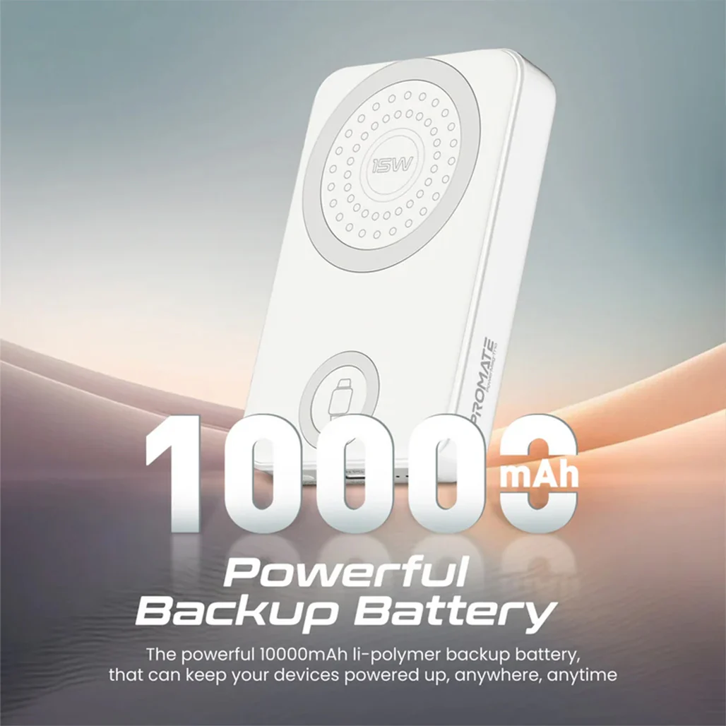 Promate PowerMag-Trio - SuperCharge MagSafe Compatible & Apple Watch Wireless Charging Power Bank - Image 8