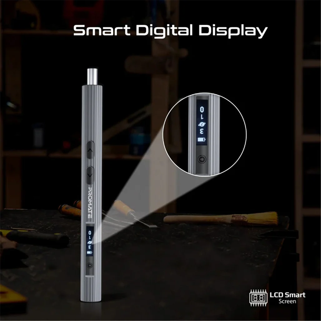 Promate ProTools-62A - 62-Piece Cordless Electric Screwdriver Kit with LED Light and High-Quality S2 Steel Bits - Image 6