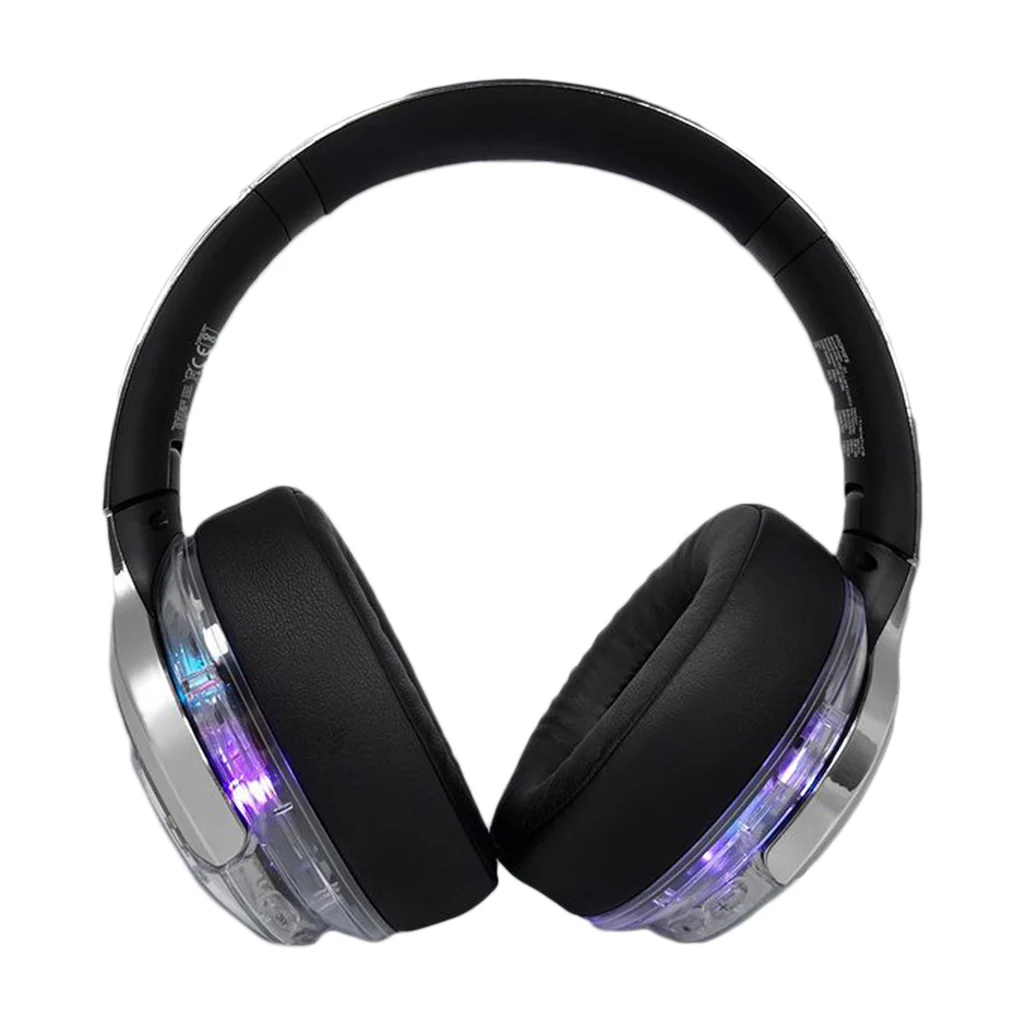 Promate Transtune - ANC Wireless Headphones with RGB Lights | Silver - Image 2