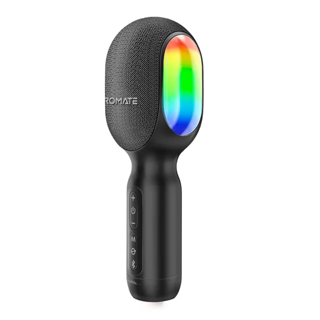 Promate VocalMic 5-in-1 Wireless Karaoke Microphone & Speaker -Black