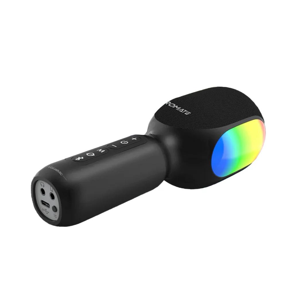 Promate VocalMic 5-in-1 Wireless Karaoke Microphone & Speaker -Black - Image 2