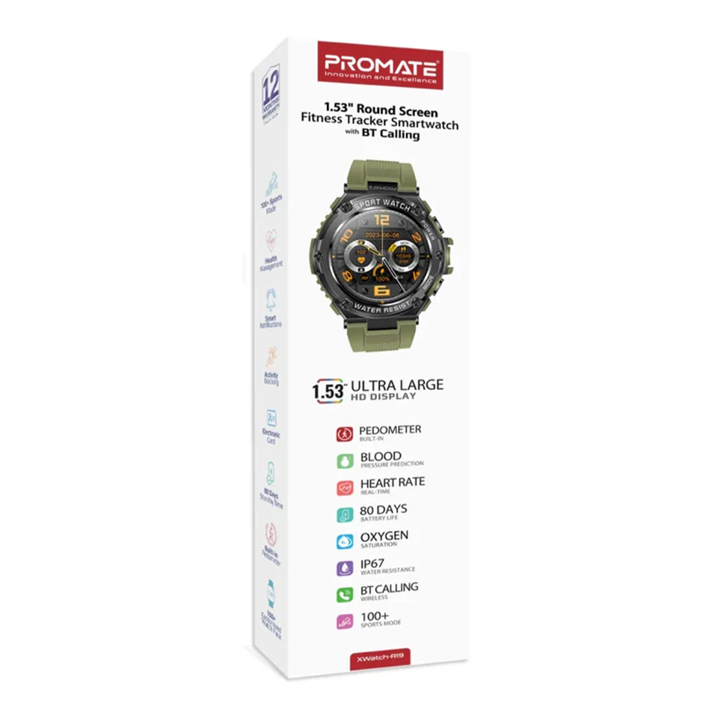 Promate XWatch-R19 Fitness Tracker Smartwatch - Image 2