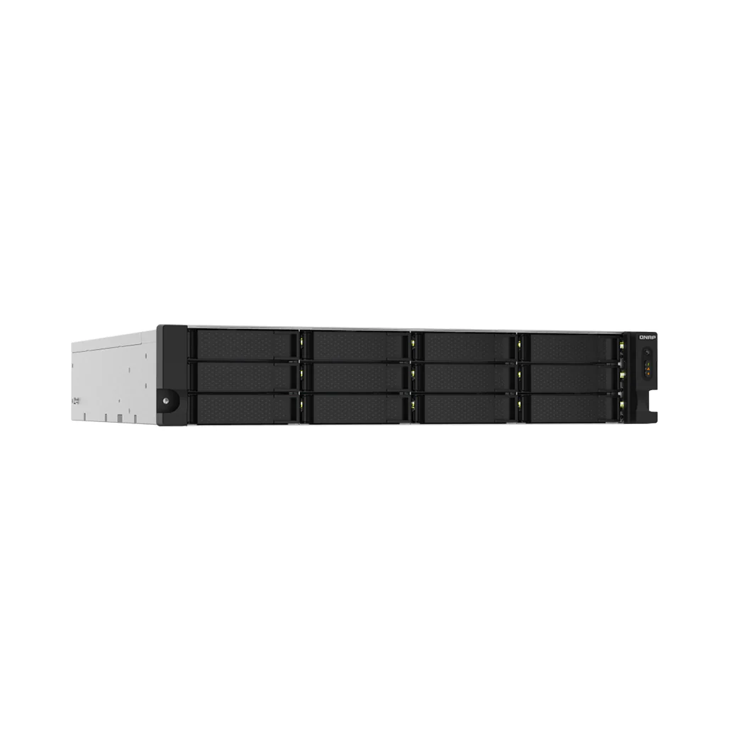 QNAP TS-1232PXU-RP-4G 12-Bay NAS Enclosure | AnnapurnaLabs Alpine CPU, 16GB Max Memory, 10GbE, 2U Rackmount - Image 2