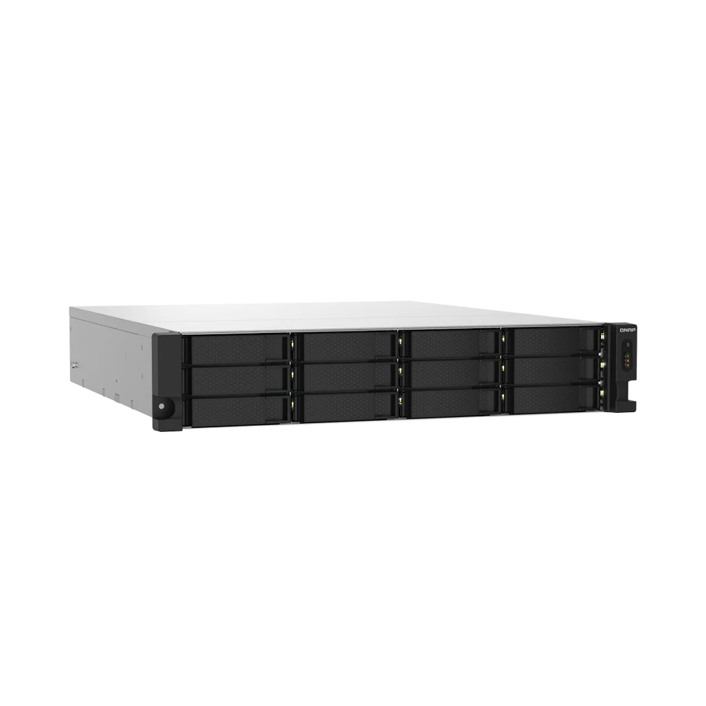 QNAP TS-1232PXU-RP-4G 12-Bay NAS Enclosure | AnnapurnaLabs Alpine CPU, 16GB Max Memory, 10GbE, 2U Rackmount - Image 3