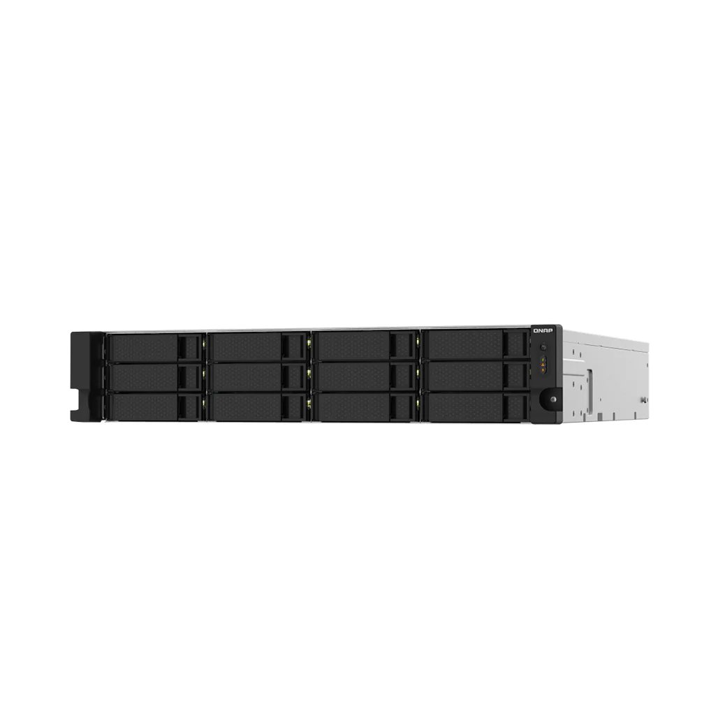 QNAP TS-1232PXU-RP-4G 12-Bay NAS Enclosure | AnnapurnaLabs Alpine CPU, 16GB Max Memory, 10GbE, 2U Rackmount - Image 4