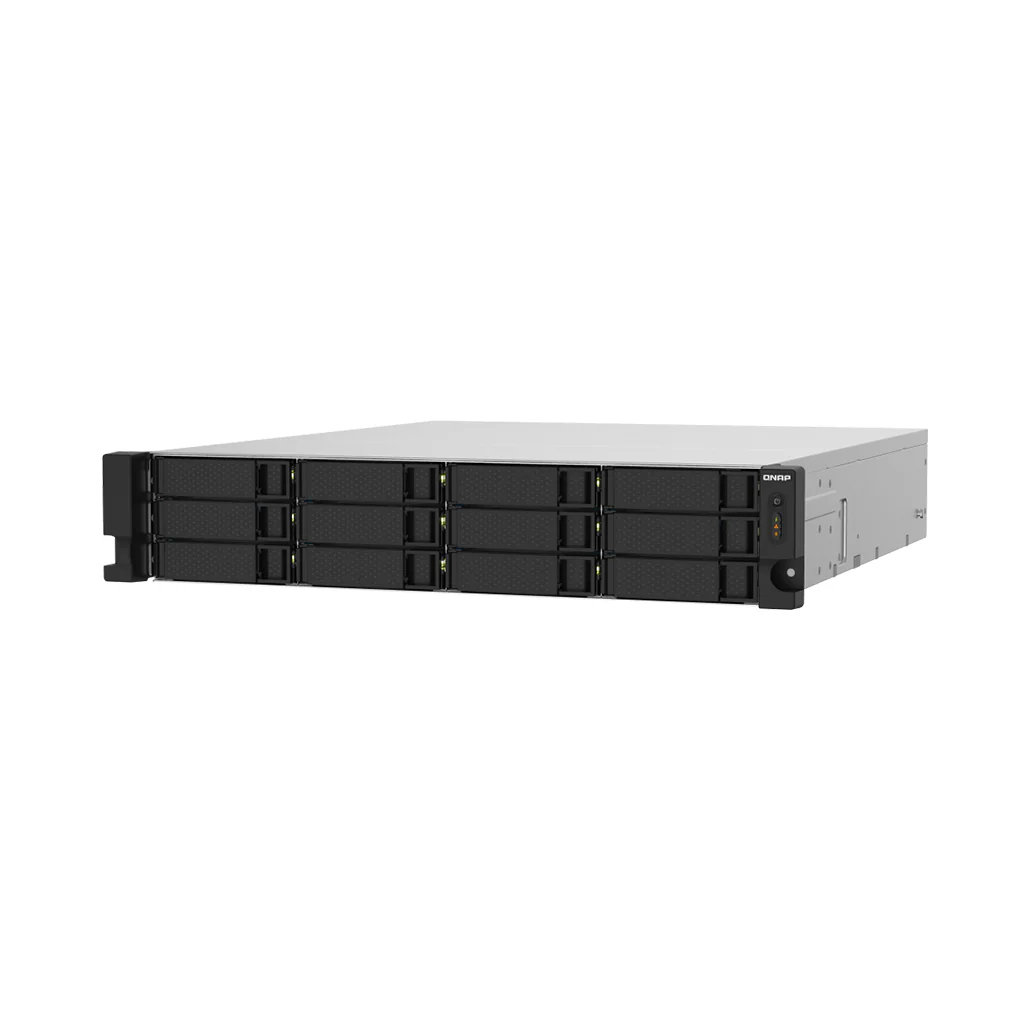 QNAP TS-1232PXU-RP-4G 12-Bay NAS Enclosure | AnnapurnaLabs Alpine CPU, 16GB Max Memory, 10GbE, 2U Rackmount - Image 5