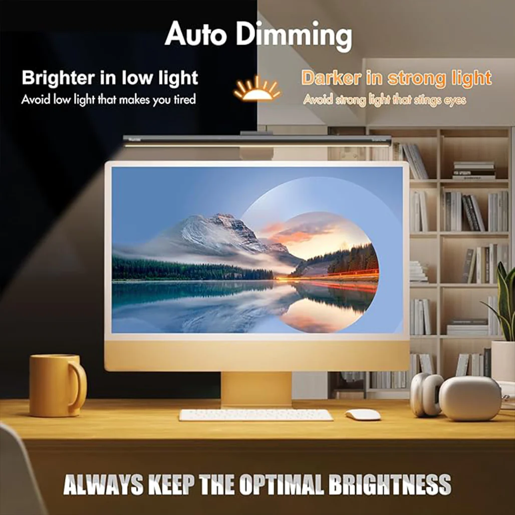 Quntis Curved Monitor Light Bar with Remote Control – 42.5cm LED Eye Care Screen Lamp, Auto Dimming, Anti-Blue Light, Stepless Hue Adjustment, RA95+ for Office & Home - Image 5