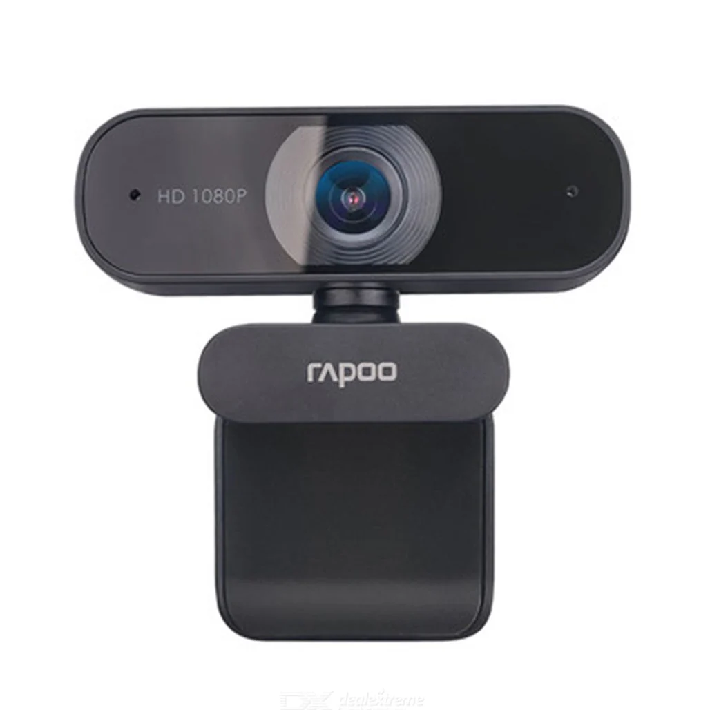 Rapoo C260 USB Full HD Webcam 1080p 30Hz – 360° Horizontal Rotation, 95° Wide-Angle Lens, Built-in Omni-Directional Microphone