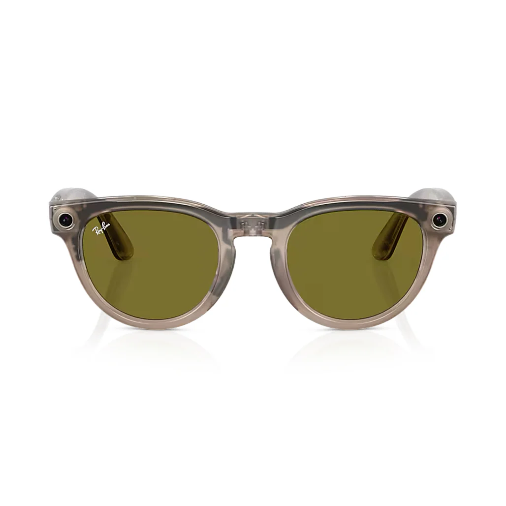 Ray-Ban Meta Headliner RW4009F Smart Glasses – Shiny Warm Stone/Dark Green