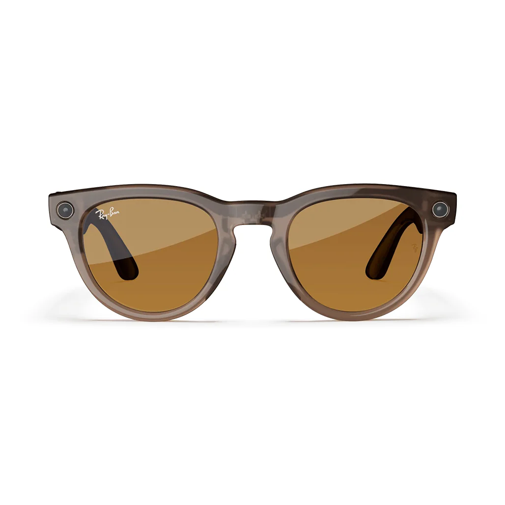 Ray-Ban Meta Headliner Smart Glasses RW4009 – Shiny Warm Stone Frames with Saffron Yellow Transitions® Lenses