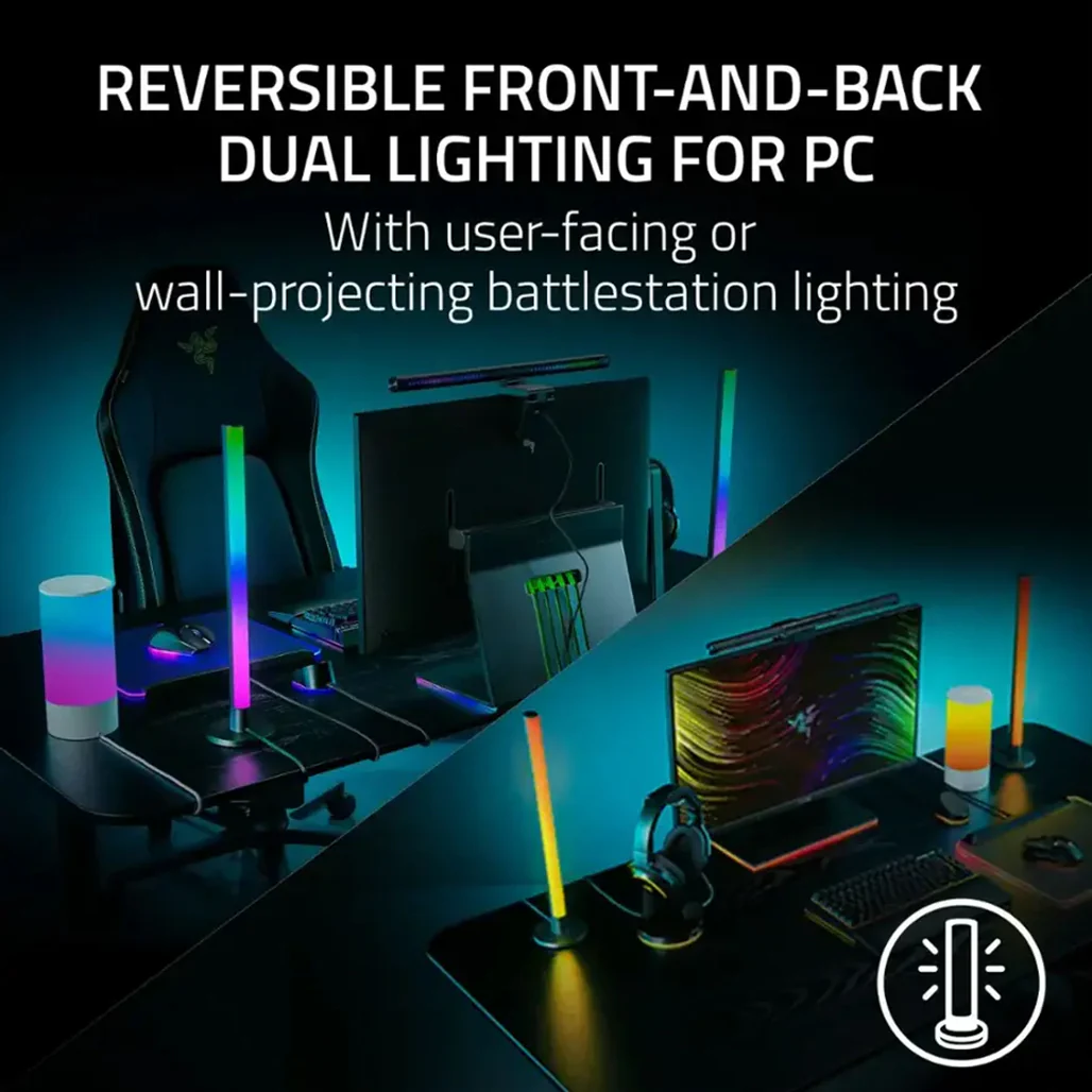 Razer Aether RGB Light Bars for PC – Smart Ambient Lighting with Voice Control & Chroma Sync - Image 3