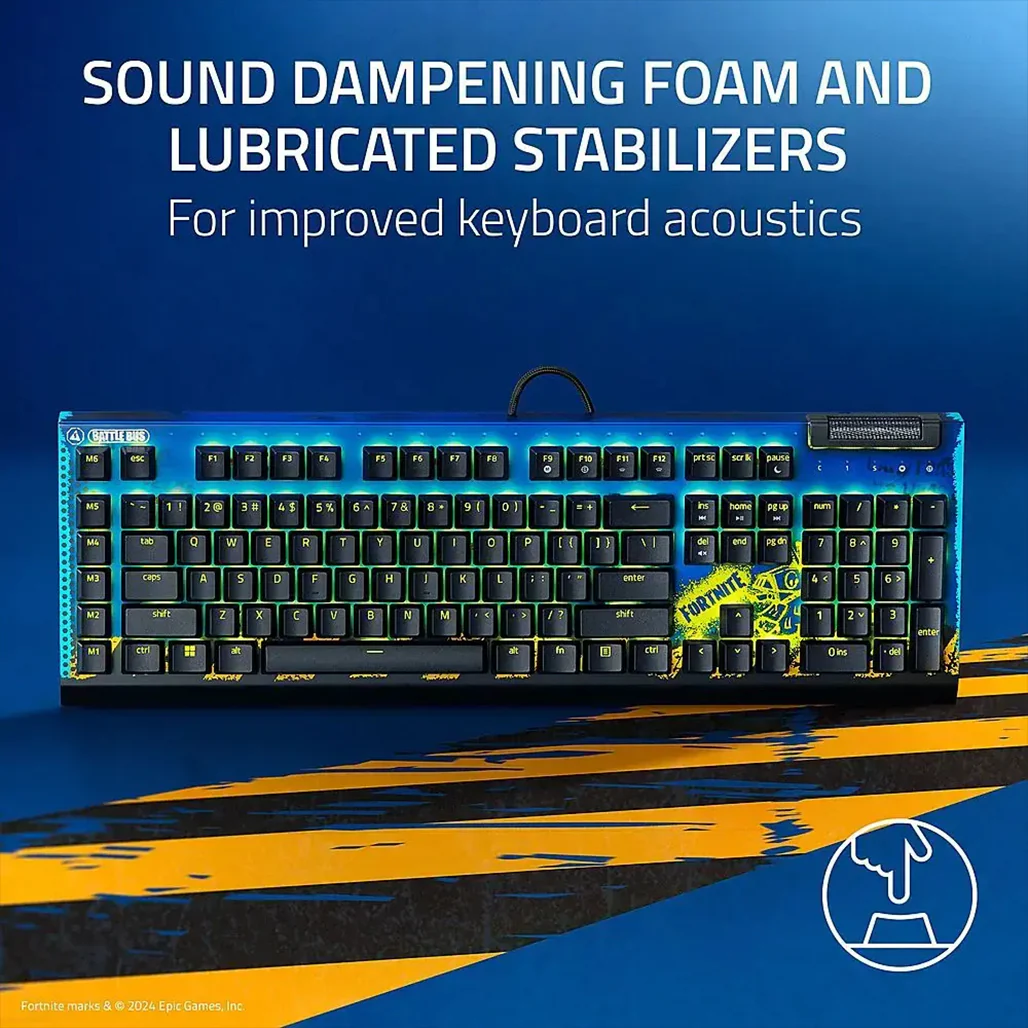 Razer BlackWidow V4 X Fortnite Edition Keyboard - Yellow Switch - Image 11