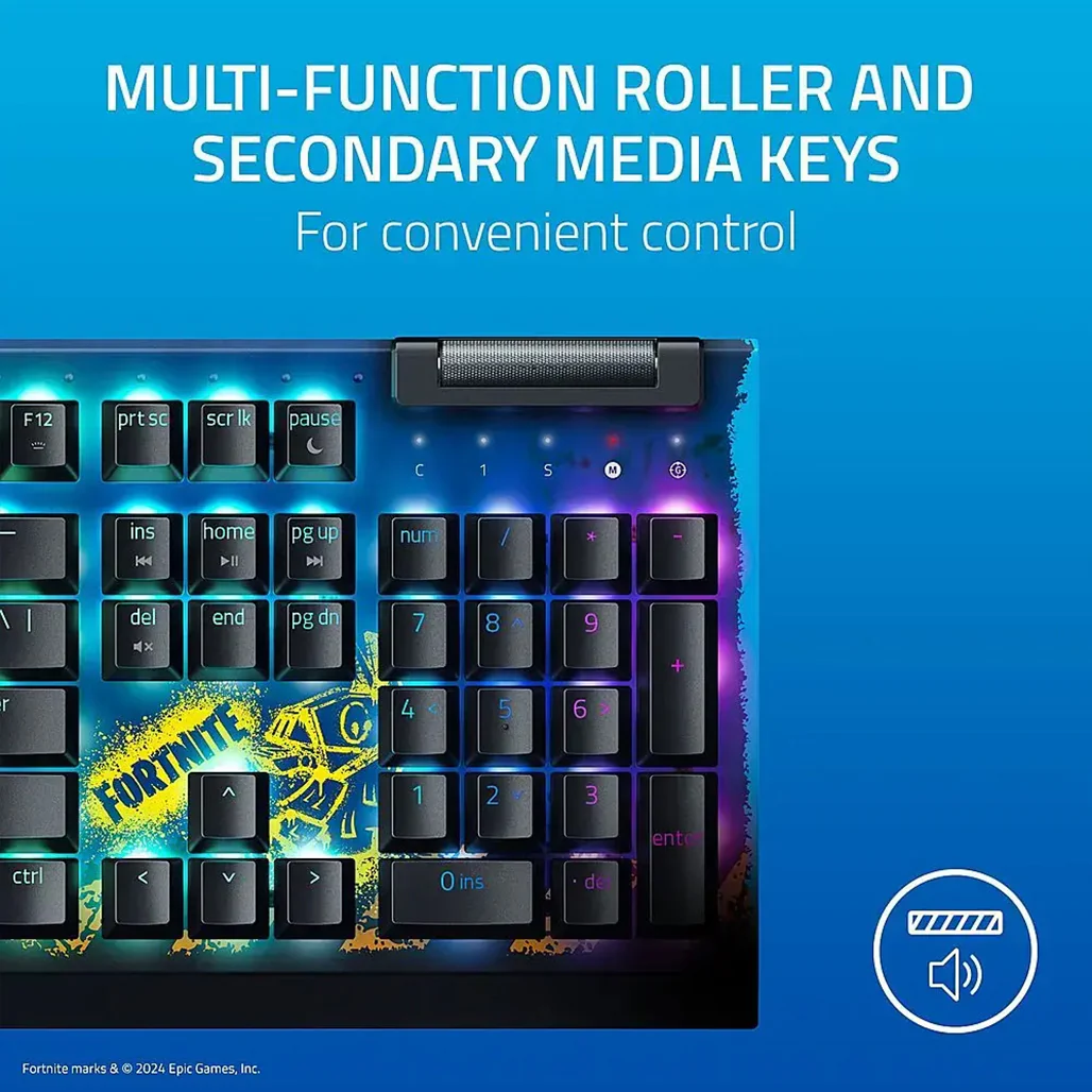 Razer BlackWidow V4 X Fortnite Edition Keyboard - Yellow Switch - Image 8